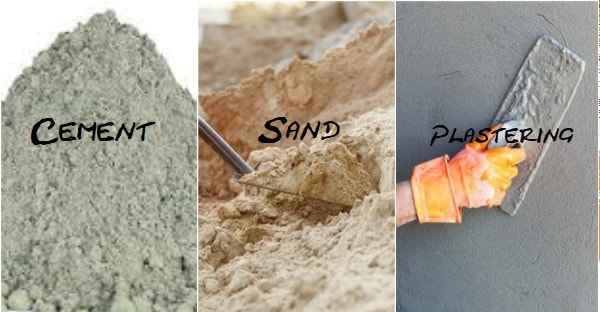 cement sand calculator in plastering work